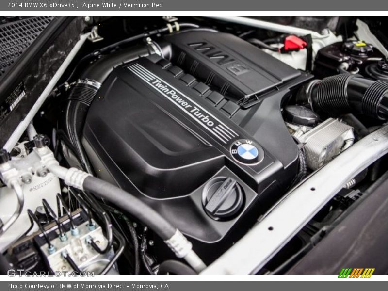 Alpine White / Vermilion Red 2014 BMW X6 xDrive35i