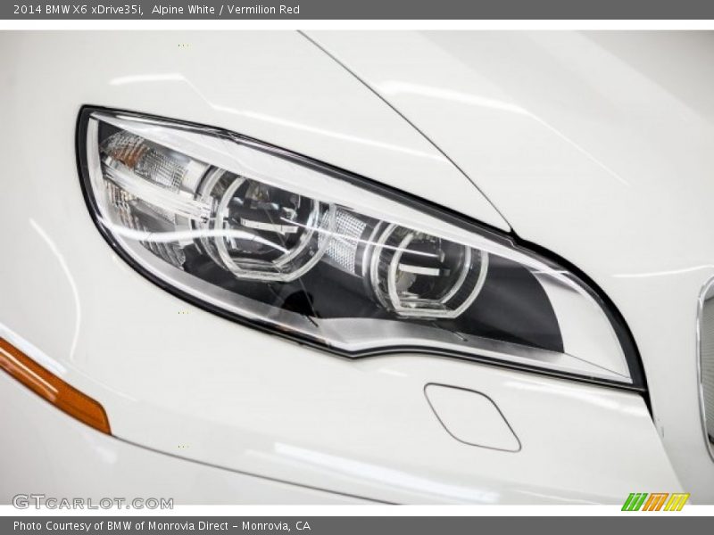 Alpine White / Vermilion Red 2014 BMW X6 xDrive35i