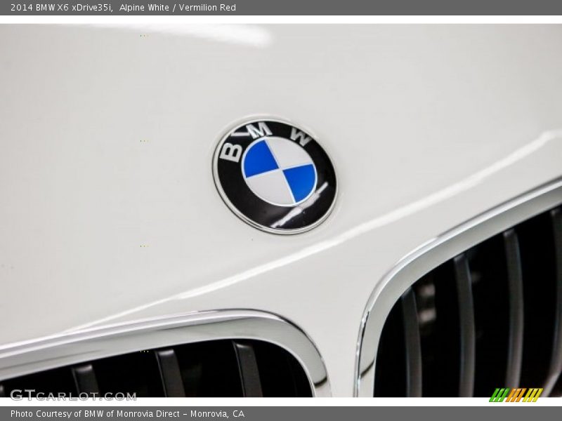 Alpine White / Vermilion Red 2014 BMW X6 xDrive35i