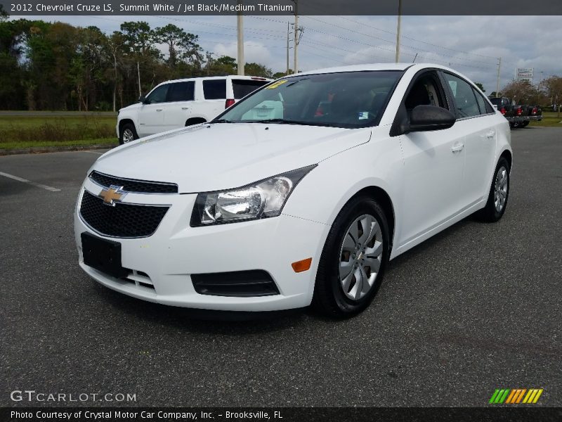 Summit White / Jet Black/Medium Titanium 2012 Chevrolet Cruze LS
