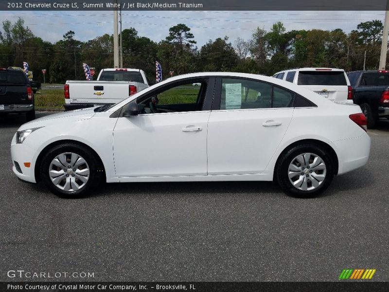 Summit White / Jet Black/Medium Titanium 2012 Chevrolet Cruze LS