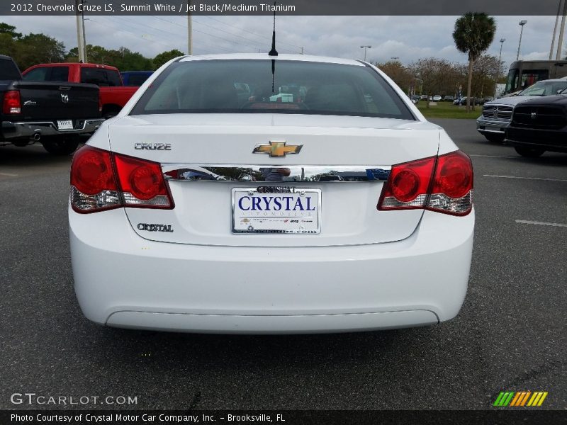 Summit White / Jet Black/Medium Titanium 2012 Chevrolet Cruze LS