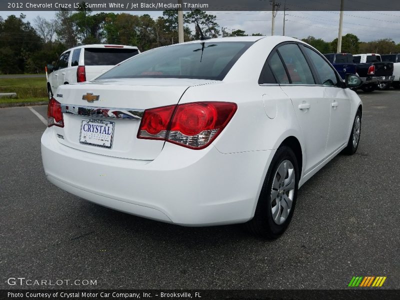 Summit White / Jet Black/Medium Titanium 2012 Chevrolet Cruze LS