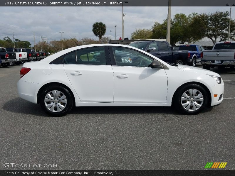 Summit White / Jet Black/Medium Titanium 2012 Chevrolet Cruze LS