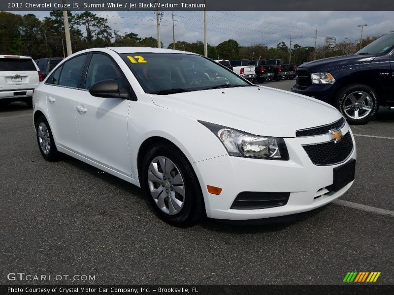 Summit White / Jet Black/Medium Titanium 2012 Chevrolet Cruze LS