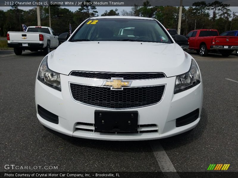 Summit White / Jet Black/Medium Titanium 2012 Chevrolet Cruze LS