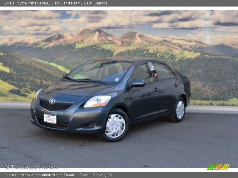 Black Sand Pearl / Dark Charcoal 2010 Toyota Yaris Sedan