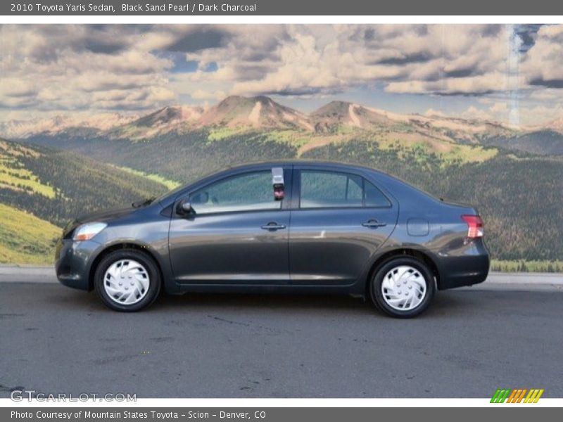 Black Sand Pearl / Dark Charcoal 2010 Toyota Yaris Sedan