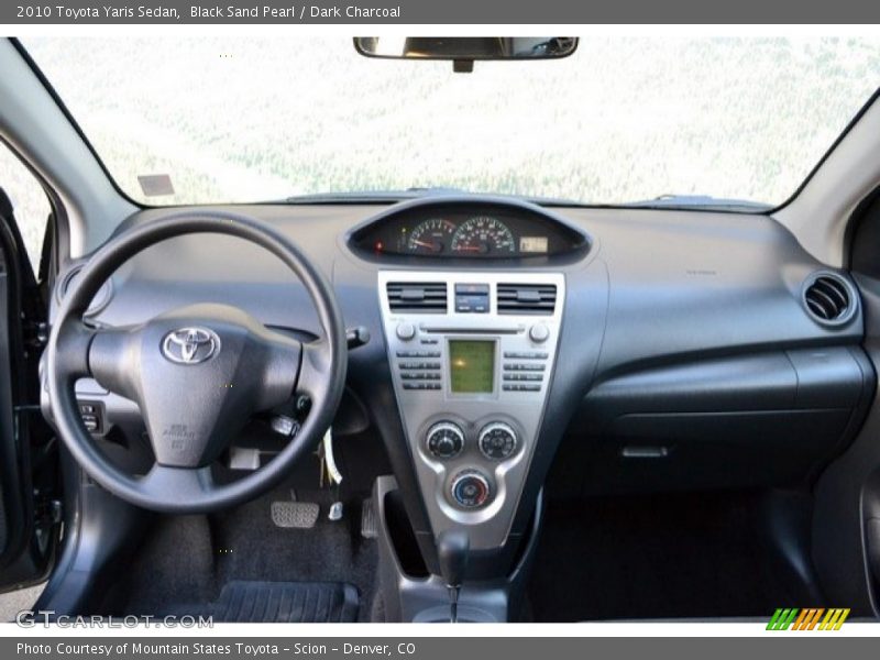 Black Sand Pearl / Dark Charcoal 2010 Toyota Yaris Sedan