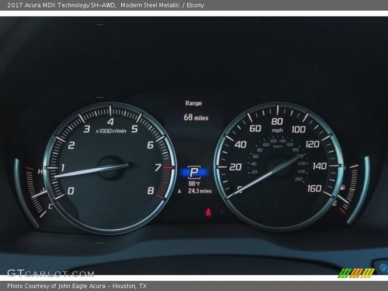 Modern Steel Metallic / Ebony 2017 Acura MDX Technology SH-AWD