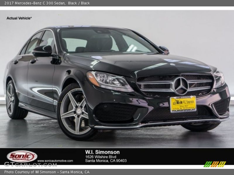 Black / Black 2017 Mercedes-Benz C 300 Sedan