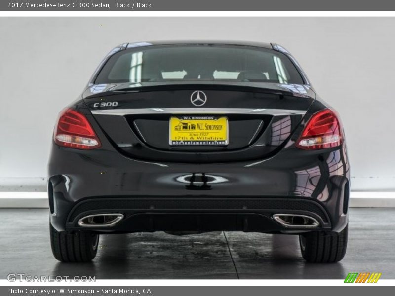 Black / Black 2017 Mercedes-Benz C 300 Sedan