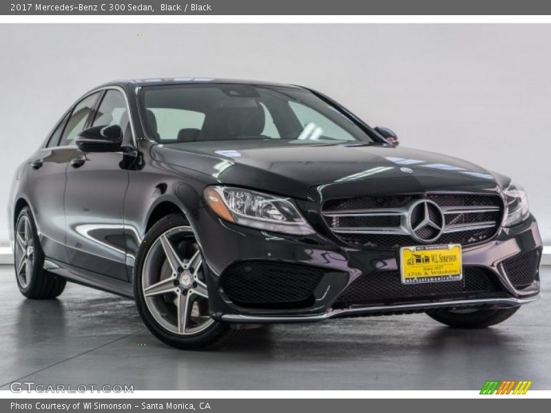 Black / Black 2017 Mercedes-Benz C 300 Sedan