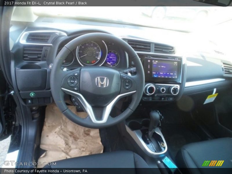 Crystal Black Pearl / Black 2017 Honda Fit EX-L