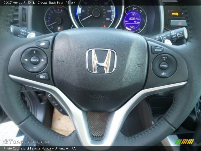 Crystal Black Pearl / Black 2017 Honda Fit EX-L