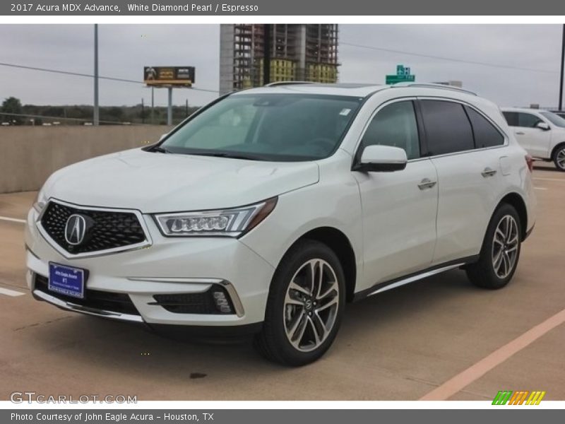 White Diamond Pearl / Espresso 2017 Acura MDX Advance