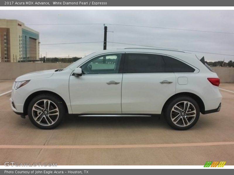 White Diamond Pearl / Espresso 2017 Acura MDX Advance