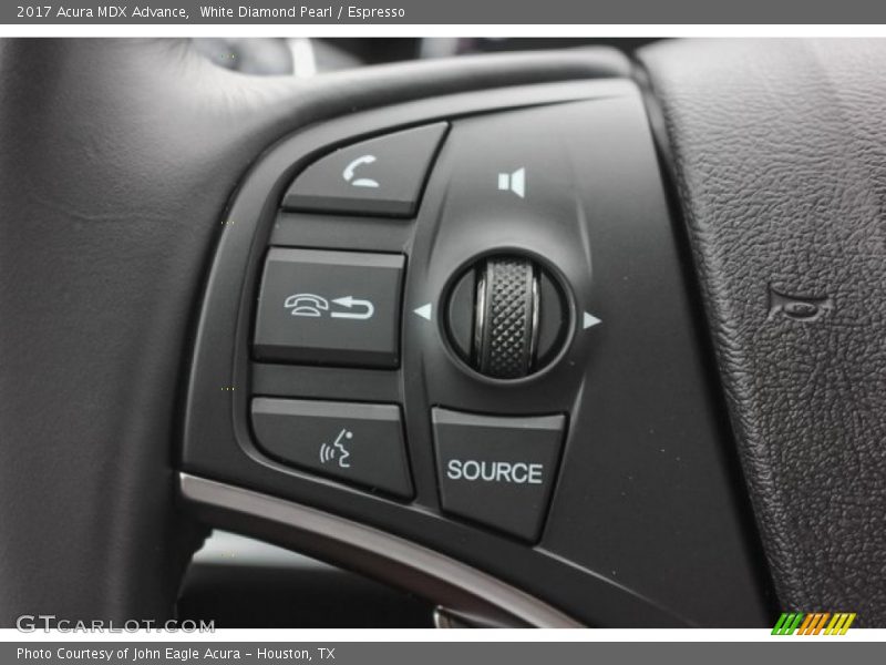 White Diamond Pearl / Espresso 2017 Acura MDX Advance