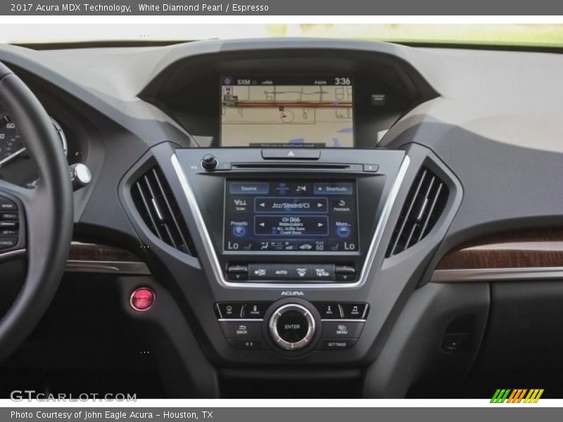 White Diamond Pearl / Espresso 2017 Acura MDX Technology