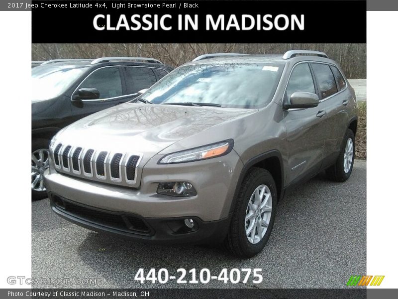 Light Brownstone Pearl / Black 2017 Jeep Cherokee Latitude 4x4