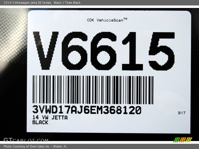 Black / Titan Black 2014 Volkswagen Jetta SE Sedan