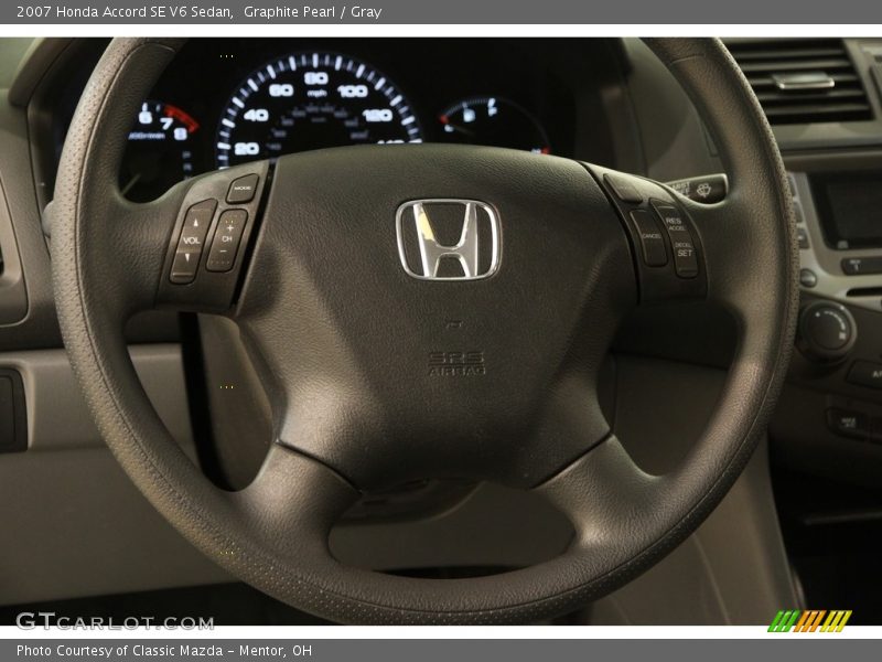 Graphite Pearl / Gray 2007 Honda Accord SE V6 Sedan