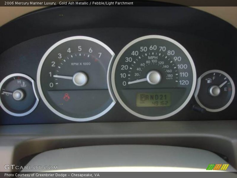Gold Ash Metallic / Pebble/Light Parchment 2006 Mercury Mariner Luxury