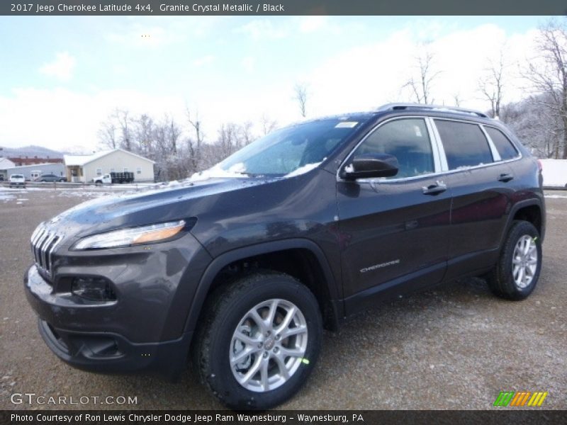 Granite Crystal Metallic / Black 2017 Jeep Cherokee Latitude 4x4