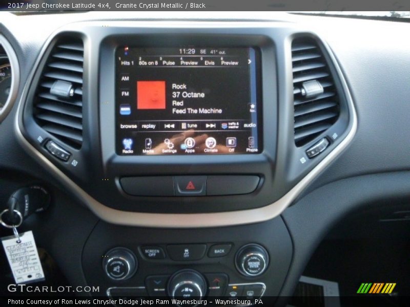 Granite Crystal Metallic / Black 2017 Jeep Cherokee Latitude 4x4