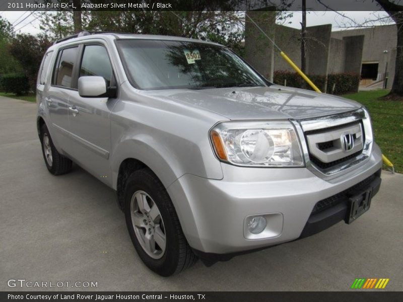 Alabaster Silver Metallic / Black 2011 Honda Pilot EX-L