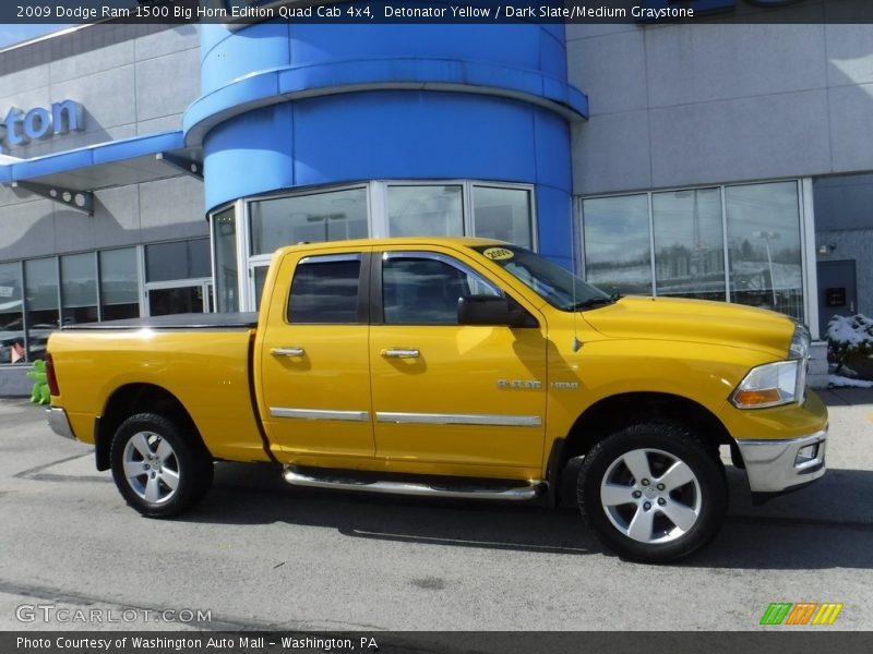 Detonator Yellow / Dark Slate/Medium Graystone 2009 Dodge Ram 1500 Big Horn Edition Quad Cab 4x4