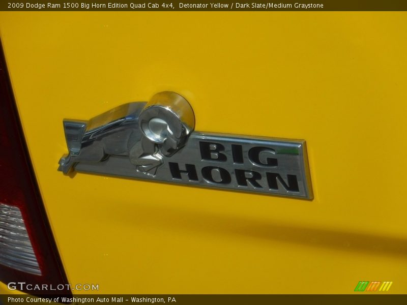 Detonator Yellow / Dark Slate/Medium Graystone 2009 Dodge Ram 1500 Big Horn Edition Quad Cab 4x4