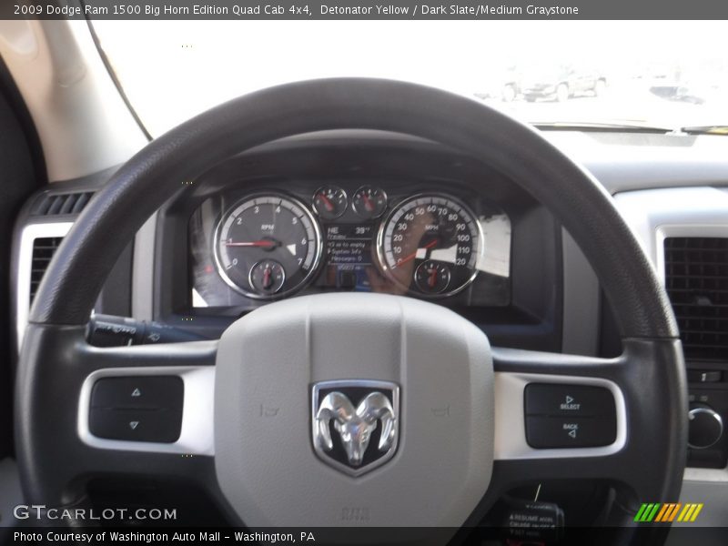 Detonator Yellow / Dark Slate/Medium Graystone 2009 Dodge Ram 1500 Big Horn Edition Quad Cab 4x4