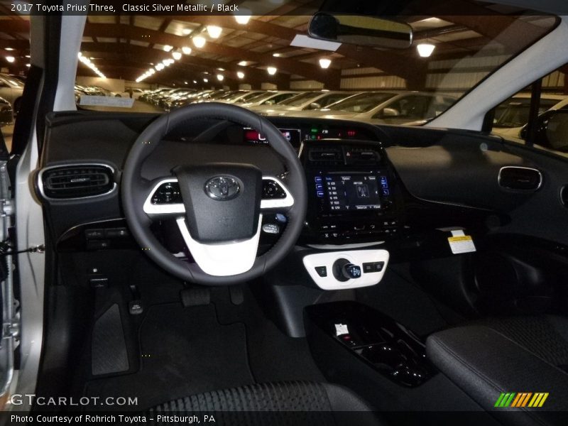 Classic Silver Metallic / Black 2017 Toyota Prius Three