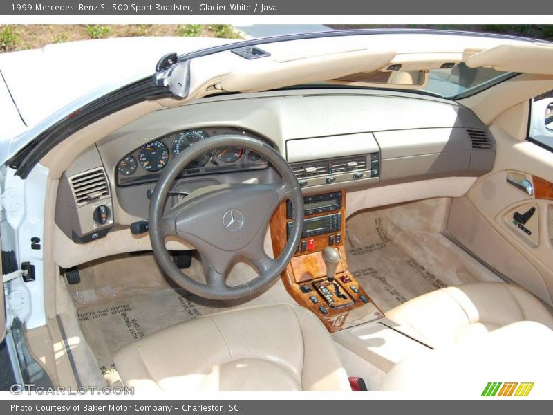 Glacier White / Java 1999 Mercedes-Benz SL 500 Sport Roadster