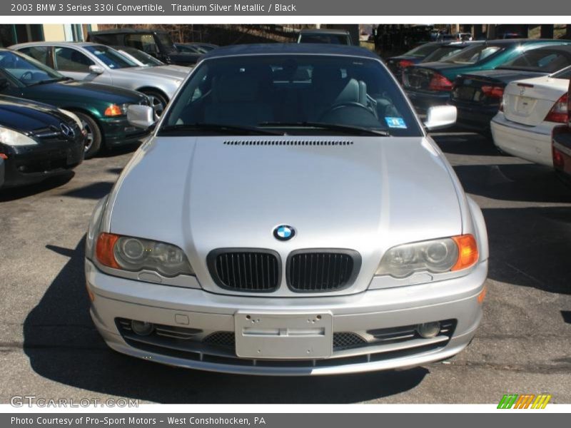 Titanium Silver Metallic / Black 2003 BMW 3 Series 330i Convertible