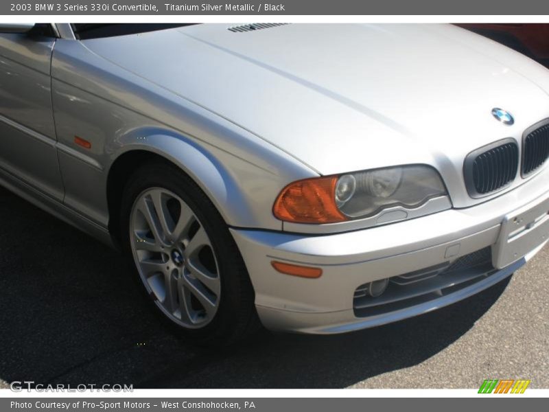 Titanium Silver Metallic / Black 2003 BMW 3 Series 330i Convertible