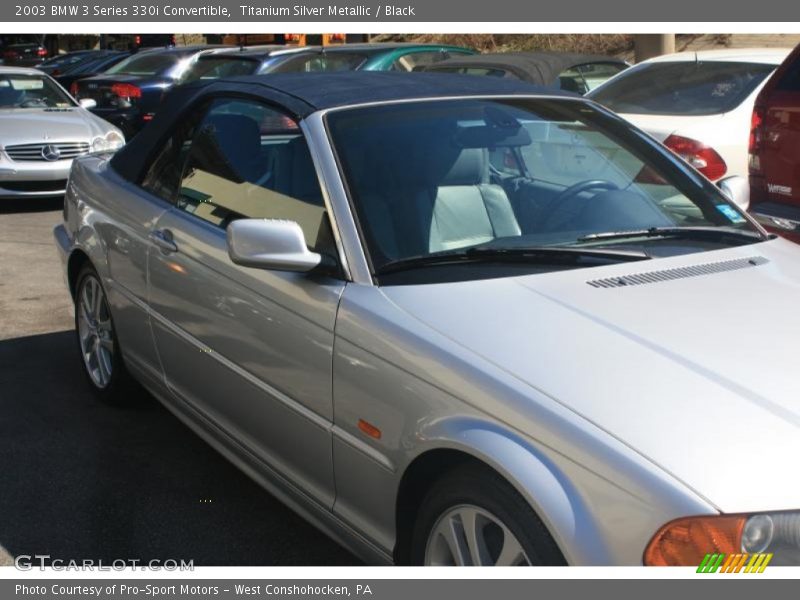 Titanium Silver Metallic / Black 2003 BMW 3 Series 330i Convertible