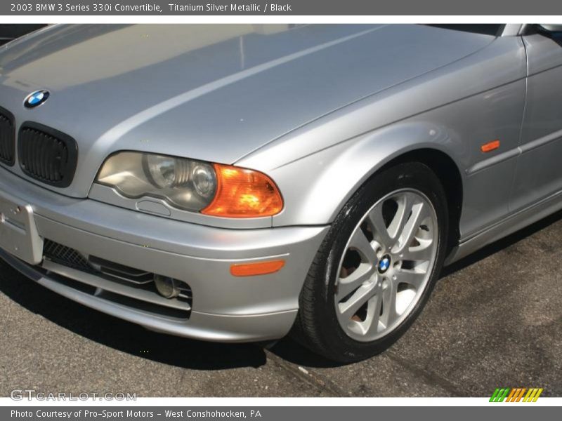 Titanium Silver Metallic / Black 2003 BMW 3 Series 330i Convertible