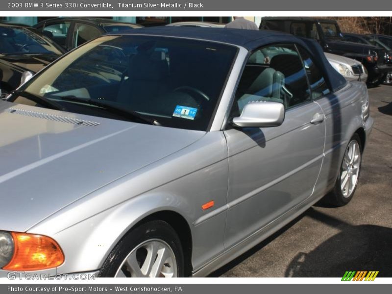 Titanium Silver Metallic / Black 2003 BMW 3 Series 330i Convertible
