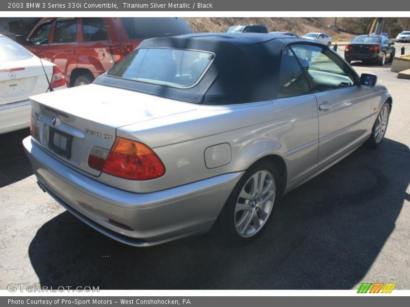 Titanium Silver Metallic / Black 2003 BMW 3 Series 330i Convertible