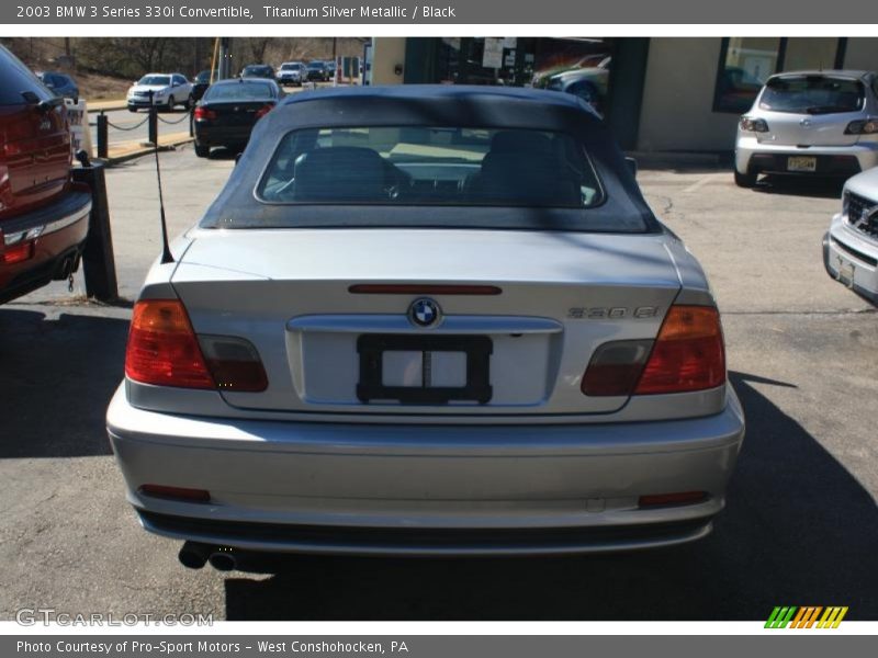 Titanium Silver Metallic / Black 2003 BMW 3 Series 330i Convertible