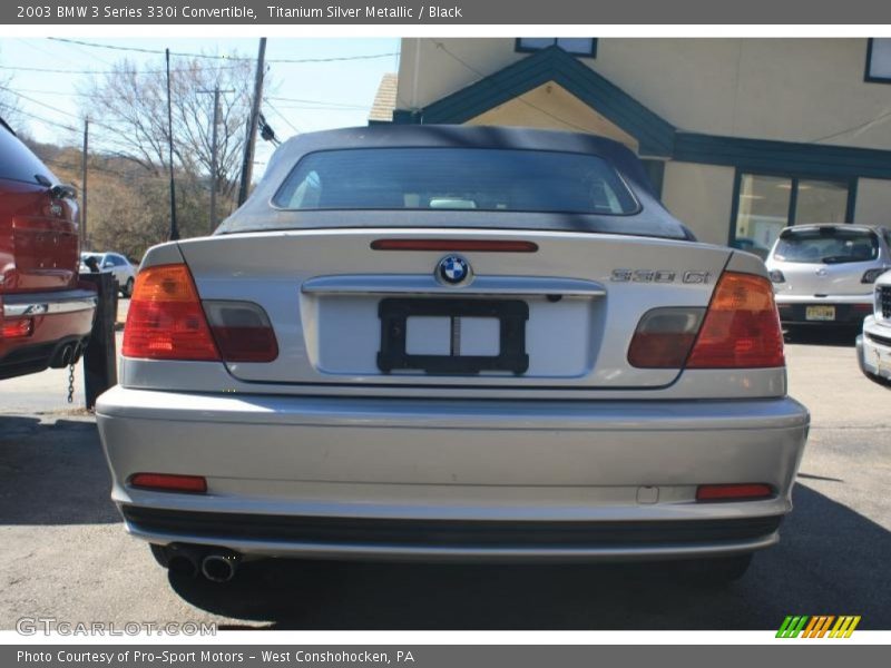 Titanium Silver Metallic / Black 2003 BMW 3 Series 330i Convertible