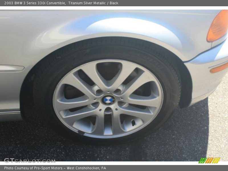 Titanium Silver Metallic / Black 2003 BMW 3 Series 330i Convertible