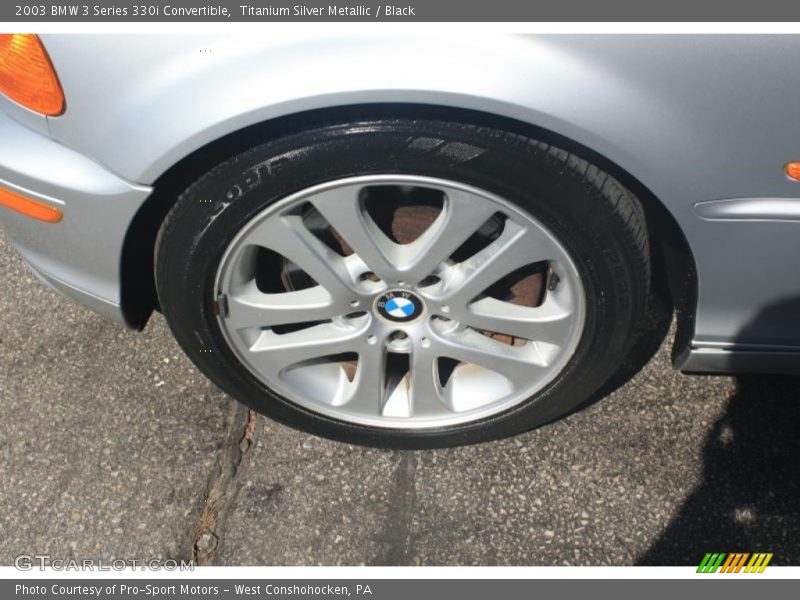 Titanium Silver Metallic / Black 2003 BMW 3 Series 330i Convertible