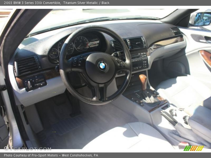 Titanium Silver Metallic / Black 2003 BMW 3 Series 330i Convertible