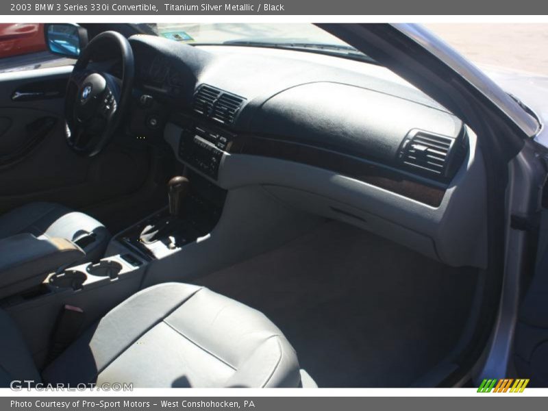 Titanium Silver Metallic / Black 2003 BMW 3 Series 330i Convertible