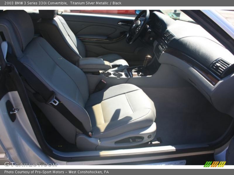Titanium Silver Metallic / Black 2003 BMW 3 Series 330i Convertible