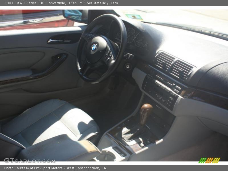Titanium Silver Metallic / Black 2003 BMW 3 Series 330i Convertible