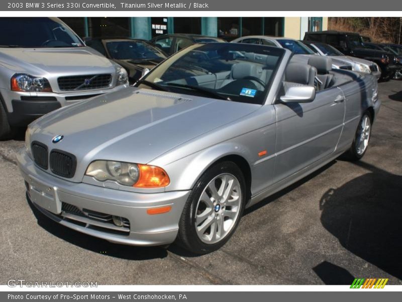 Titanium Silver Metallic / Black 2003 BMW 3 Series 330i Convertible
